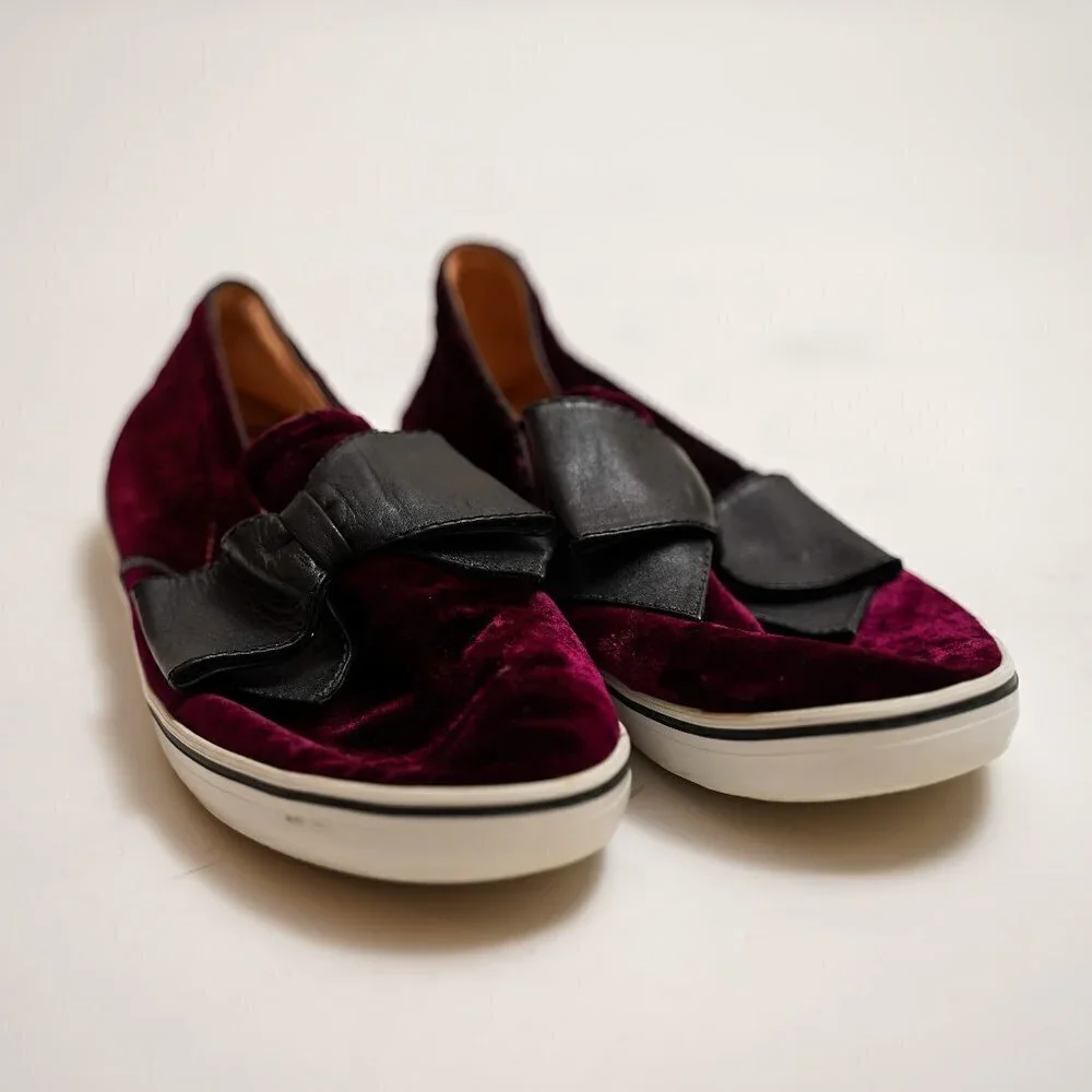 Kate Spade Delise Plum Velvet Sneakers